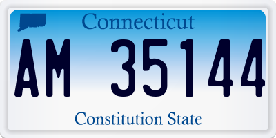 CT license plate AM35144