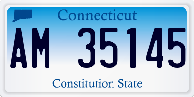 CT license plate AM35145