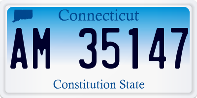 CT license plate AM35147