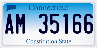 CT license plate AM35166