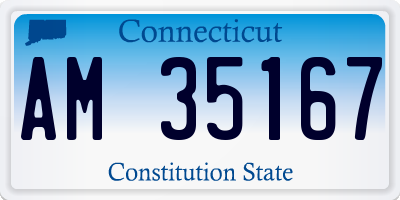 CT license plate AM35167