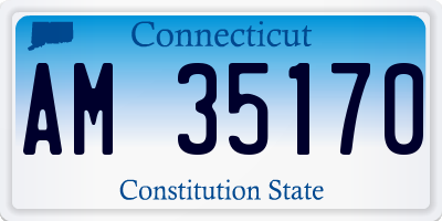 CT license plate AM35170