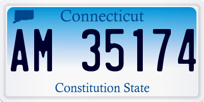CT license plate AM35174