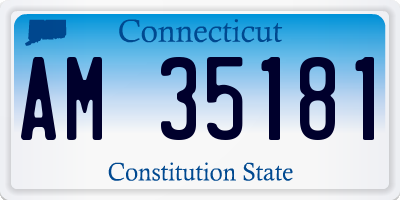 CT license plate AM35181