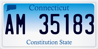 CT license plate AM35183