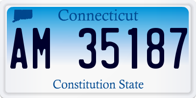 CT license plate AM35187