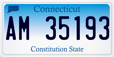 CT license plate AM35193