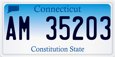 CT license plate AM35203