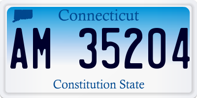 CT license plate AM35204