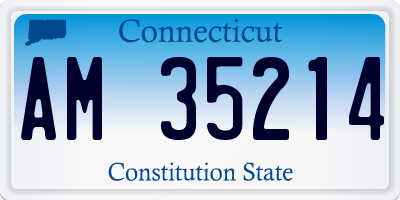 CT license plate AM35214