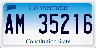 CT license plate AM35216