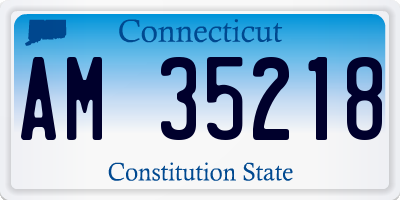 CT license plate AM35218