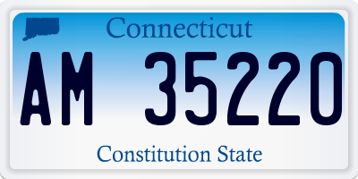 CT license plate AM35220