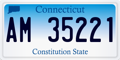 CT license plate AM35221