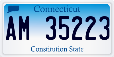 CT license plate AM35223