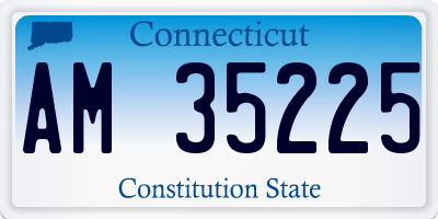 CT license plate AM35225