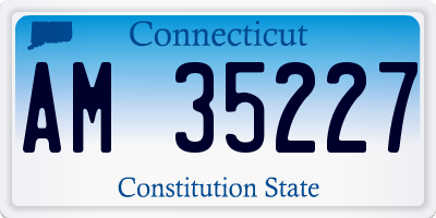 CT license plate AM35227