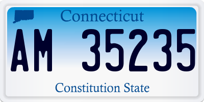 CT license plate AM35235