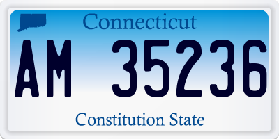 CT license plate AM35236