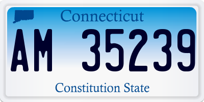 CT license plate AM35239