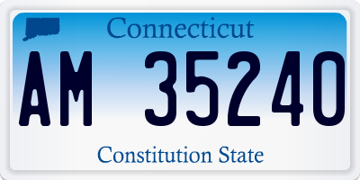 CT license plate AM35240