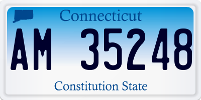 CT license plate AM35248
