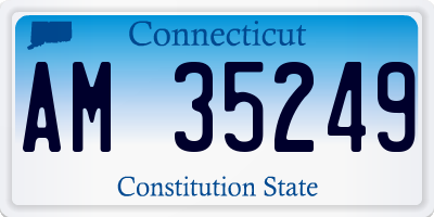 CT license plate AM35249