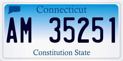 CT license plate AM35251