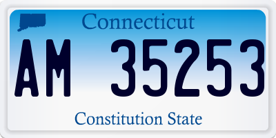 CT license plate AM35253