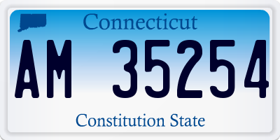 CT license plate AM35254