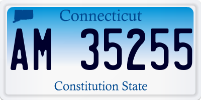 CT license plate AM35255