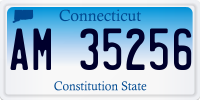 CT license plate AM35256