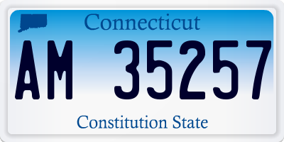 CT license plate AM35257