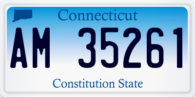 CT license plate AM35261