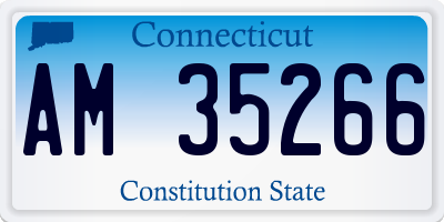 CT license plate AM35266