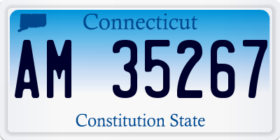 CT license plate AM35267