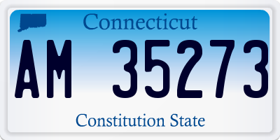 CT license plate AM35273
