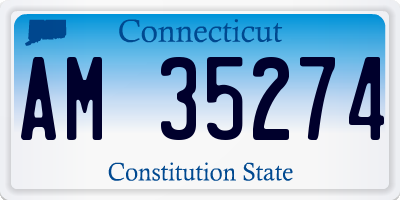 CT license plate AM35274