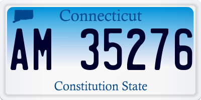 CT license plate AM35276