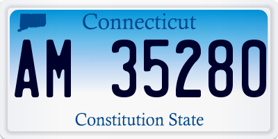 CT license plate AM35280