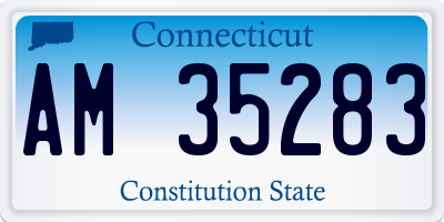 CT license plate AM35283