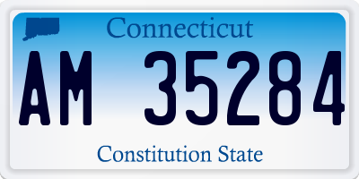 CT license plate AM35284