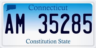 CT license plate AM35285
