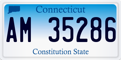 CT license plate AM35286