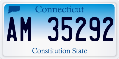 CT license plate AM35292