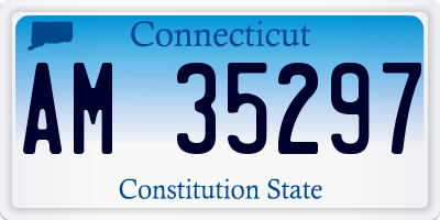 CT license plate AM35297