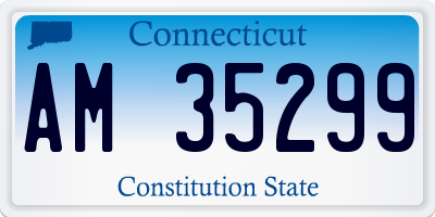CT license plate AM35299