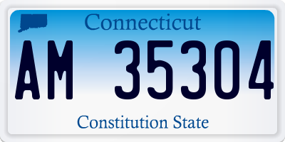 CT license plate AM35304