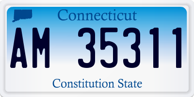 CT license plate AM35311