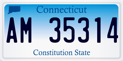 CT license plate AM35314